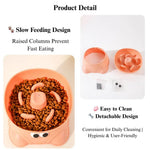 Elevated Dog Slow Feeder Bowl Anti Spill for Small Breeds - GreenFur
