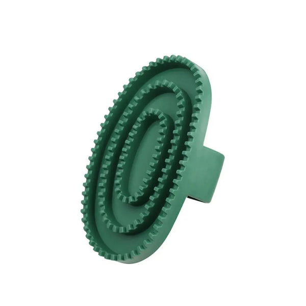 Ergonomic Design Loop Handle Pet Shampoo Massage Brush for Short Haired Dogs, Green - GreenFur