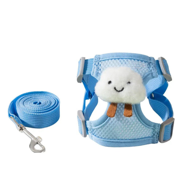 Escape - Resistant Adjustable Pet Harness with Leash for Small Dogs and Cats - GreenFur
