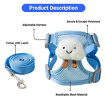 Escape - Resistant Adjustable Pet Harness with Leash for Small Dogs and Cats - GreenFur