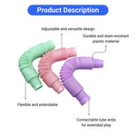 Expandable Plastic Tunnel Maze for Small Pets Connectable Play Tube - GreenFur