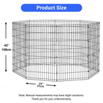 Extra Tall Foldable Pet Playpen 8 Panel Fence 42in Tall for Dog Poultry and Animal Enclosure - GreenFur