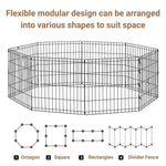 Extra Tall Foldable Pet Playpen 8 Panel Fence 42in Tall for Dog Poultry and Animal Enclosure - GreenFur