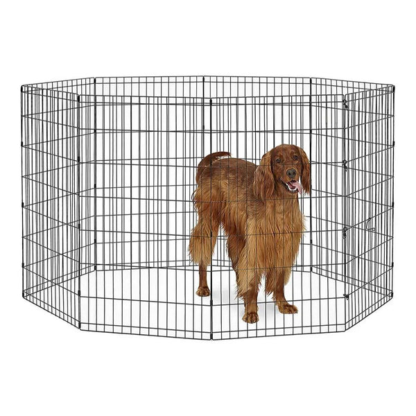 Extra Tall Foldable Pet Playpen 8 Panel Fence 42in Tall for Dog Poultry and Animal Enclosure - GreenFur