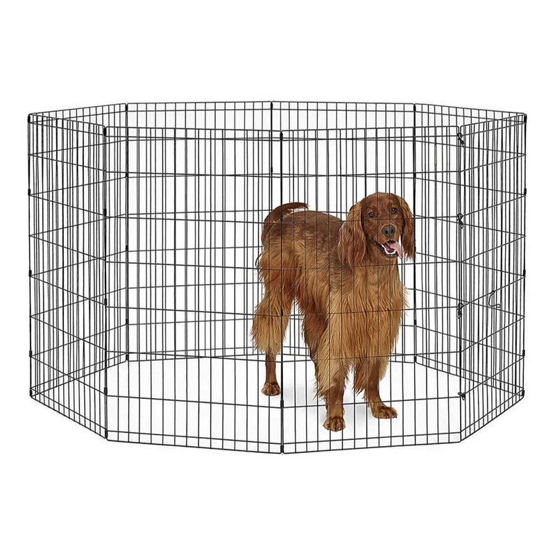 Extra Tall Foldable Pet Playpen 8 Panel Fence 42in Tall for Dog Poultry and Animal Enclosure - GreenFur