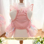 Fairy Princess Pet Dress Wedding Gown with Bow for Cats - GreenFur