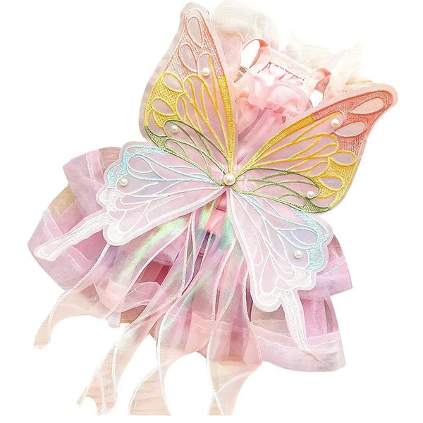 Fairy Princess Pet Dress Wedding Gown with Bow for Cats - GreenFur