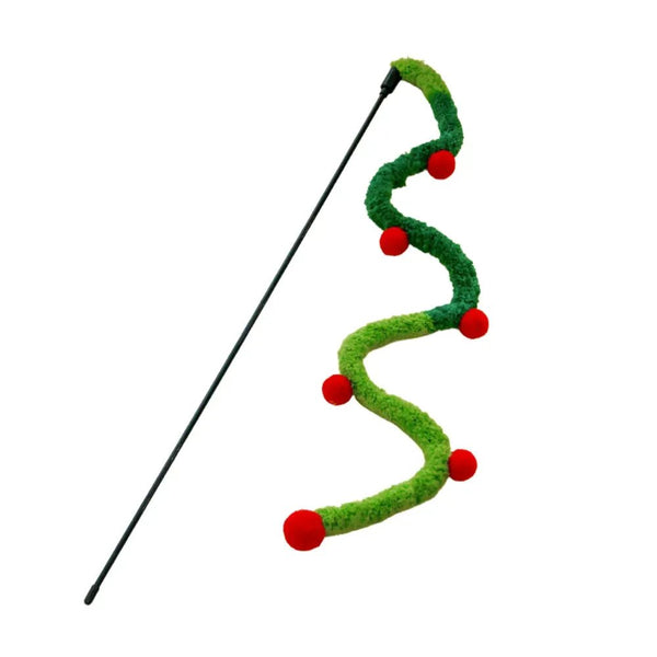 Fairy - Style Silent Cat Teaser Wand with Thickened Handle - GreenFur