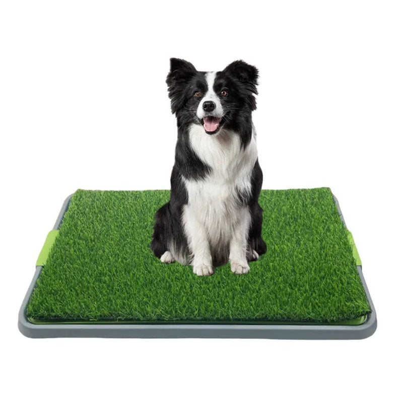 Fake Grass Potty Tray Large Size Dog Toilet,26.77"x16.73" - GreenFur