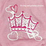 Fall Cotton T-Shirt for Teddy and Bichon with Bright Crown Print - GreenFur