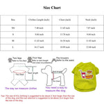 Fall Cotton T-Shirt with Fries Cola Hot Dog Print for Dog - GreenFur