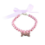 Fancy Pearls Necklace Jewelry with Big Bone Charm for Dogs - GreenFur
