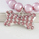 Fancy Pearls Necklace Jewelry with Big Bone Charm for Dogs - GreenFur