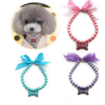 Fancy Pearls Necklace Jewelry with Big Bone Charm for Dogs - GreenFur