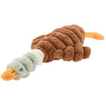 Farm Animal Series Brown Duck Shape Squeaky Dog Plush Toy - GreenFur