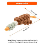 Farm Animal Series Brown Duck Shape Squeaky Dog Plush Toy - GreenFur