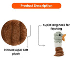 Farm Animal Series Brown Duck Shape Squeaky Plush Dog Toy - GreenFur