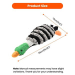 Farm Animal Series Duck Shape Plush Dog Toy with Sniffing Area - GreenFur