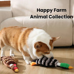 Farm Animal Series Duck Shape Plush Dog Toy with Sniffing Area - GreenFur