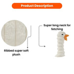 Farm Animal Series Goose Shape Squeaky Dog Plush Toy - GreenFur