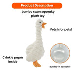 Farm Animal Series Goose Shape Squeaky Dog Plush Toy - GreenFur