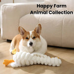 Farm Animal Series Goose Shape Squeaky Dog Plush Toy - GreenFur