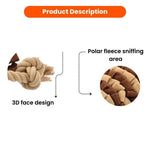Farm Animal Series Rooster Shape Squeaky Plush Dog Toy with Rope - GreenFur