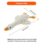 Farm Animal Series Soft White Goose Shape Squeaky Plush Dog Toy - GreenFur