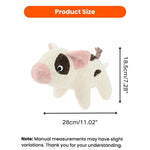 Farm Collection Cute Cow Style Felt Dog Toy - GreenFur