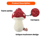 Farm Collection Cute Mushroom Style Felt Dog Toy - GreenFur