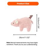 Farm Collection Cute Pink Pig Style Felt Dog Toy - GreenFur