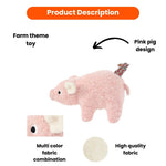 Farm Collection Cute Pink Pig Style Felt Dog Toy - GreenFur