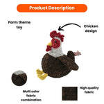 Farm Collection Cute Rooster Style Felt Dog Toy - GreenFur