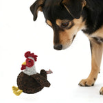 Farm Collection Cute Rooster Style Felt Dog Toy - GreenFur