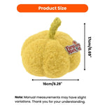 Farm Collection Cute Yellow Pumpkin Style Felt Dog Toy - GreenFur