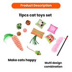 Farming Series Cute 11 Pieces Cat Toys - GreenFur