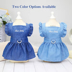 Fashionable Pets Summer Dress Thin Denim Skirt for Small Dog - GreenFur