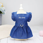 Fashionable Pets Summer Dress Thin Denim Skirt for Small Dog - GreenFur