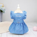 Fashionable Pets Summer Dress Thin Denim Skirt for Small Dog - GreenFur