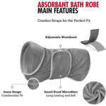 Fast Drying Dog Bath Robe Plush Dog Towel Bathrobe - GreenFur