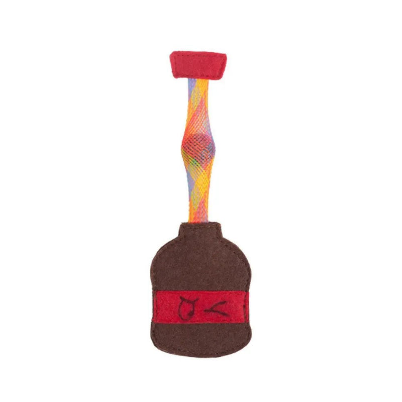 Felt Cat Teaser with Spring Tube and Catnip Chew Ball for Indoor Play - GreenFur