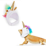 Felt Unicorn Costume and Plush Pet Outfit for Lizard - GreenFur