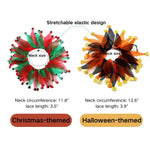 Festive Fun Tulle Accents Christmas Halloween Dog Collar - GreenFur