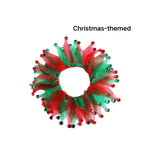 Festive Fun Tulle Accents Christmas Halloween Dog Collar - GreenFur
