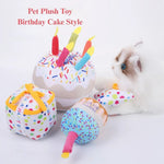 Festive Plush Bone Cake Dog Toy Gift Set with Squeaker - GreenFur