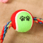 Figure Eight Rope Tennis Dog Toy Chew Clean Teeth Toy - GreenFur