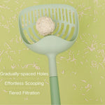 Fine - Hole Long - Handle Cat Litter Scoop - GreenFur
