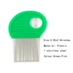 Fine Metal Teeth Pet Grooming Tool Head Lice Remover Cat Hair Comb - GreenFur