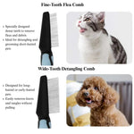 Fine Tooth Pet Comb for Dogs and Cats Grooming - GreenFur