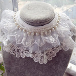 Firework Pattern White Lace Pet Collar - GreenFur